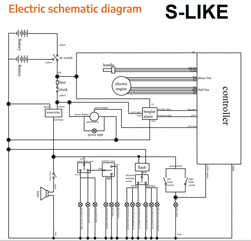 Yadea S-like eldiagram