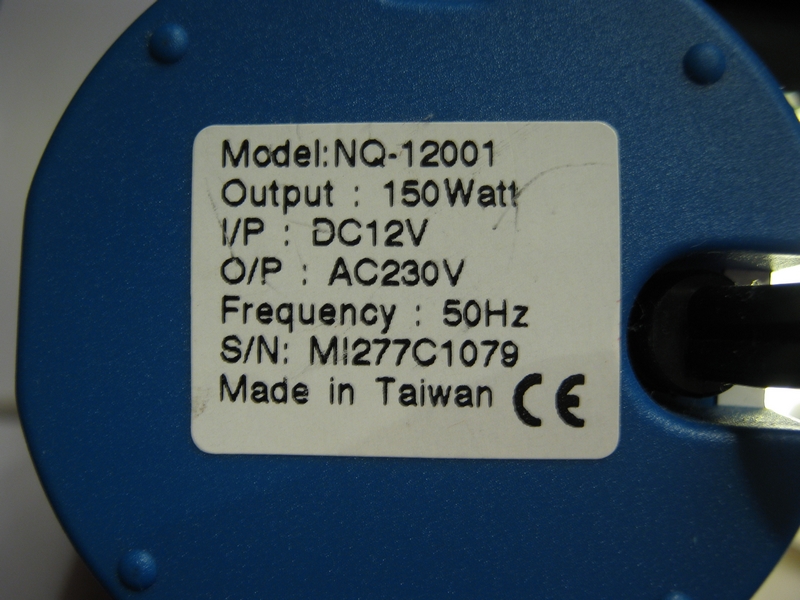 NQ-12001 150 watt 12 volt jævnstrøm til 230 volt vekselstrøm omformer